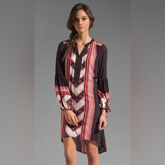 Free People Peace Maker Long Sleeve Mini Dress Size Small - Picture 1 of 7